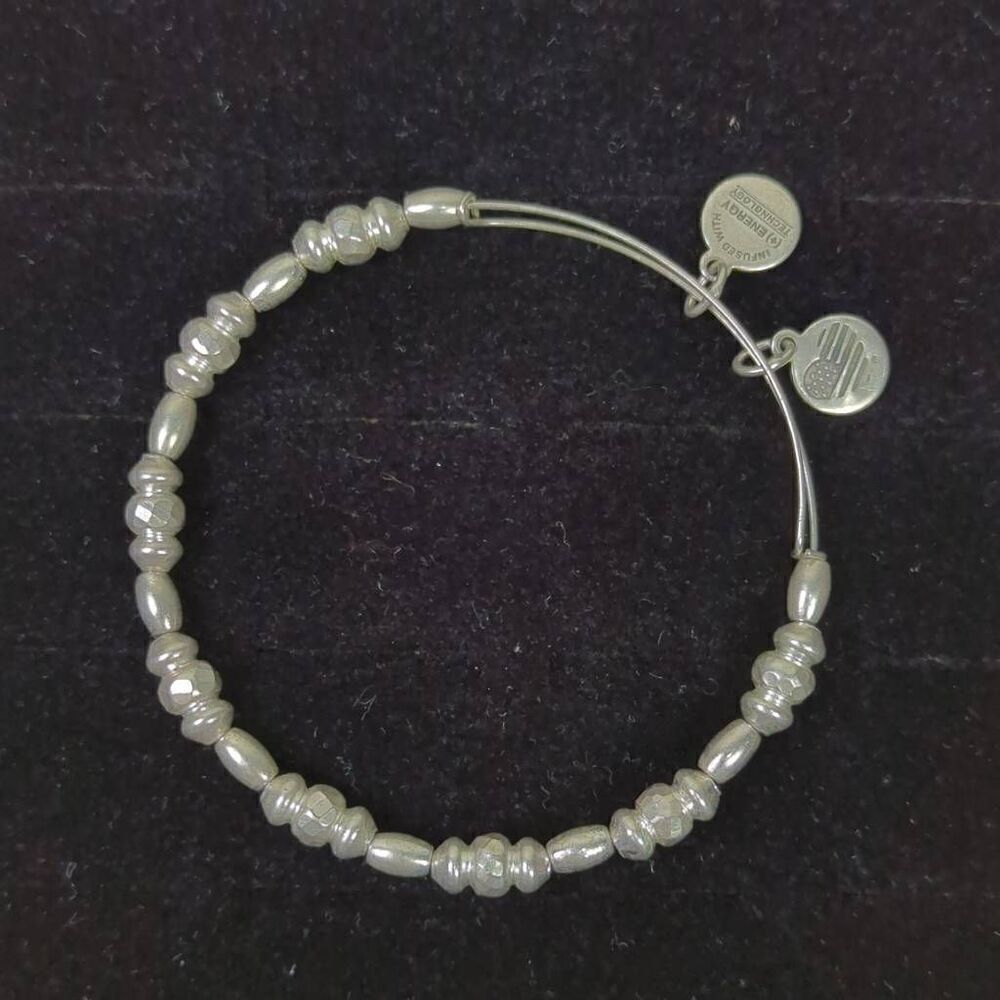 Alex & Ani Silver Tone Beaded Bangle Bracelet